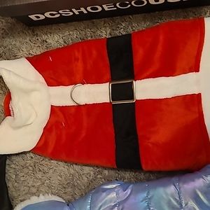 Size small Santa suit and puffy coat